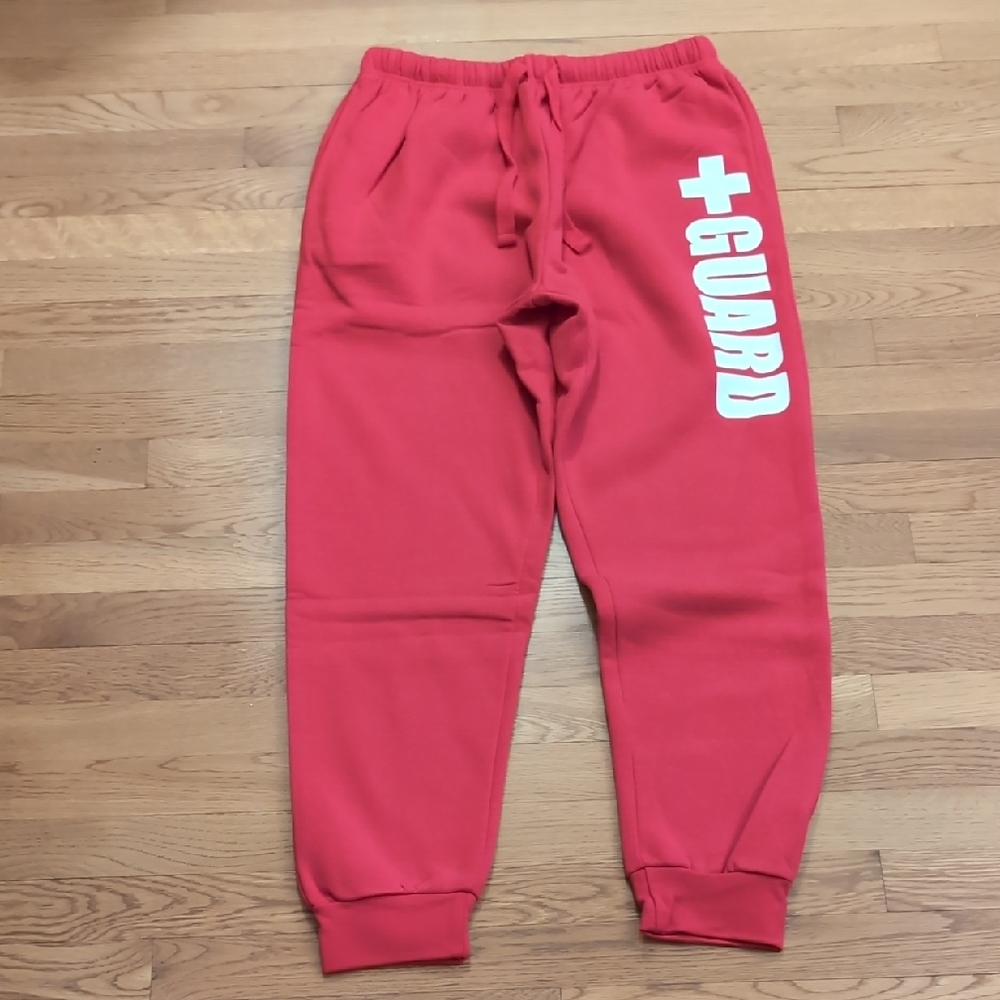 Blair Red Sweatpants with Elastic Waistband